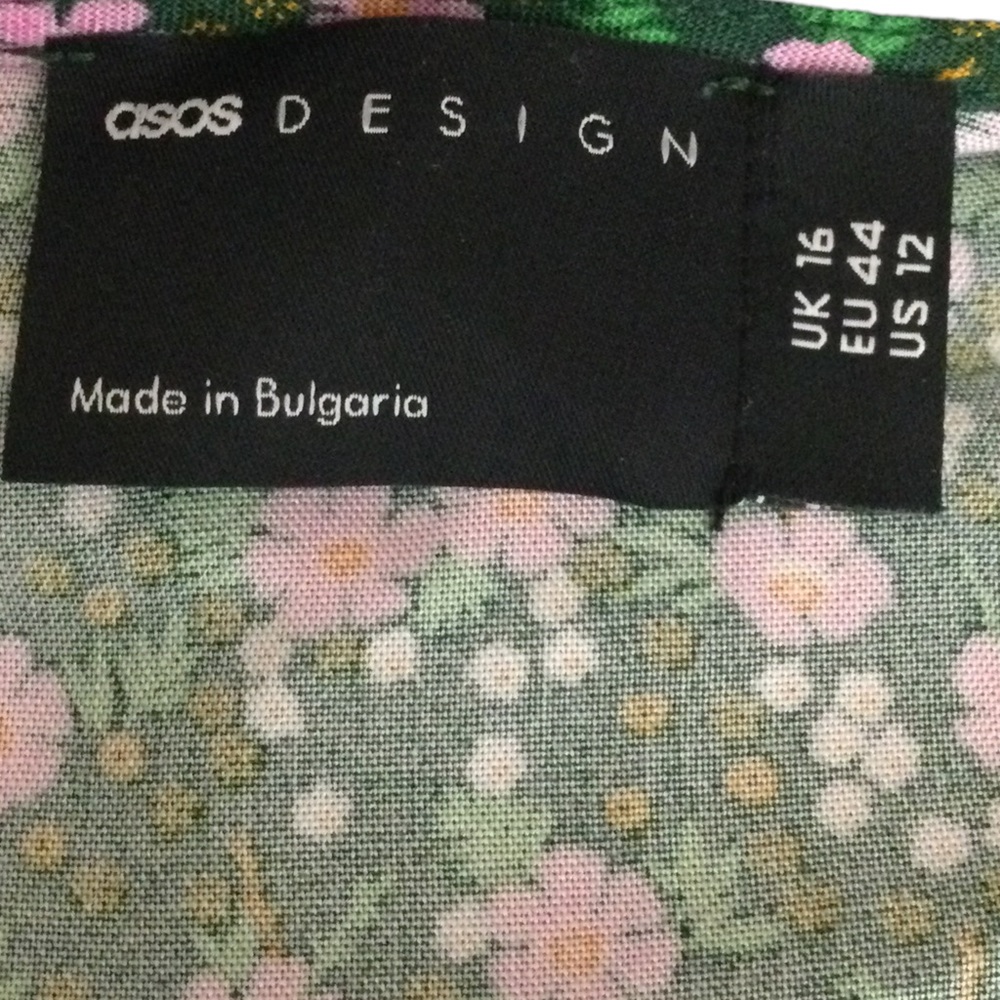 ASOS Cottage Core Collared Midi Tea Dress in Floral Print Nwot - Picture 14 of 14